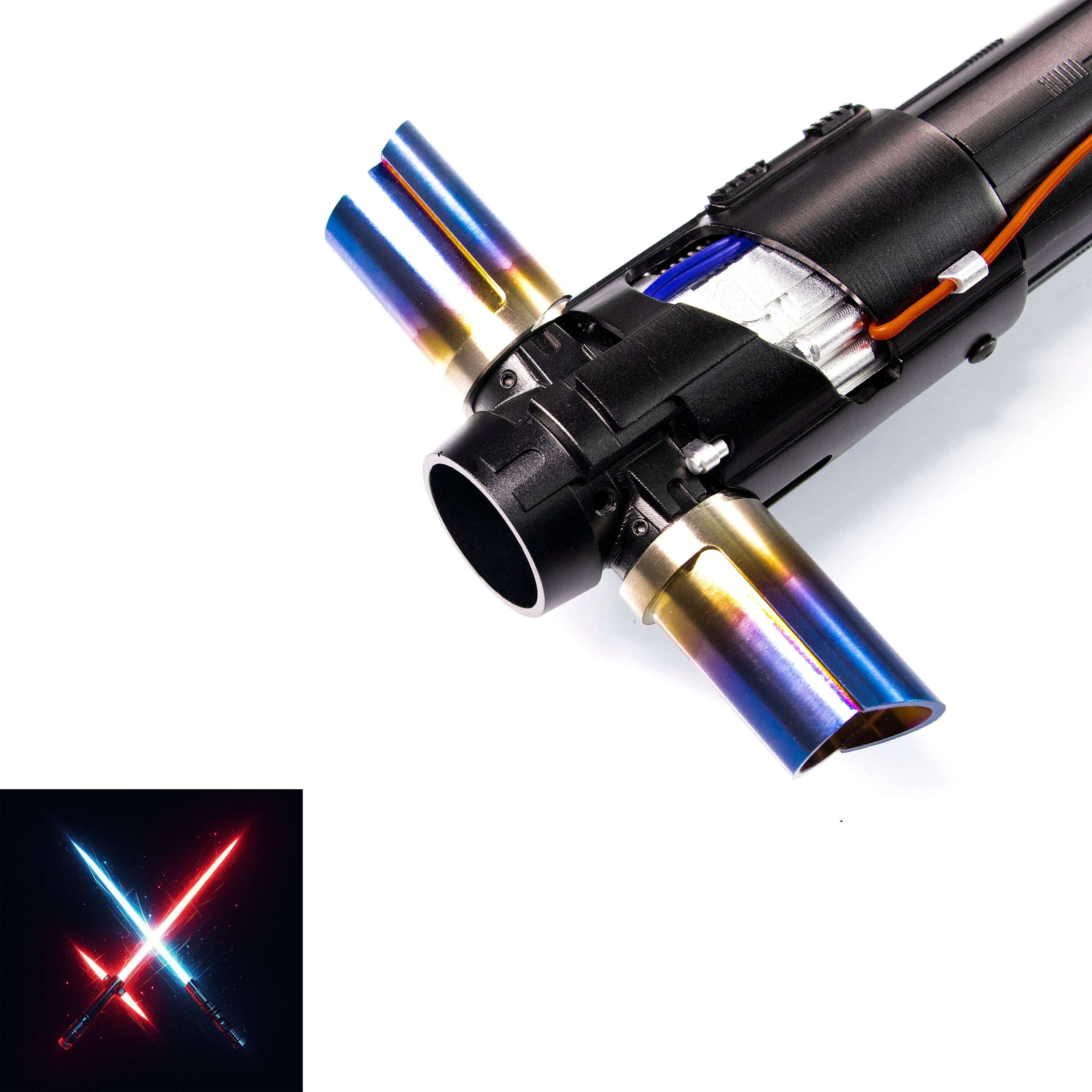 Kylo Ren's Neopixel Lightsaber Eco Rgb Base Lit With Sensitive