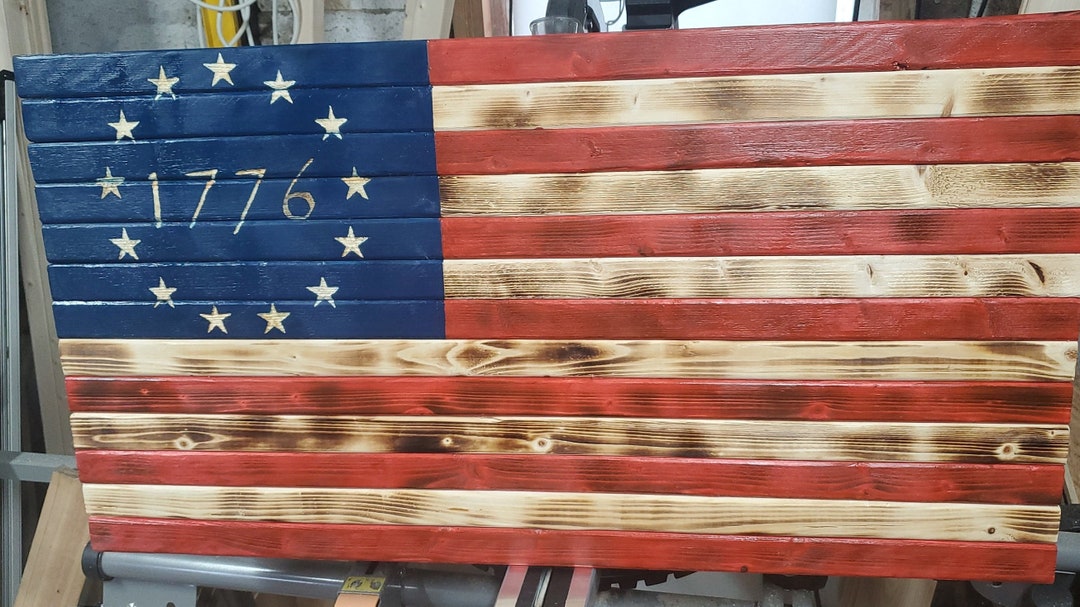 Rustic 1776 American Flag - Etsy