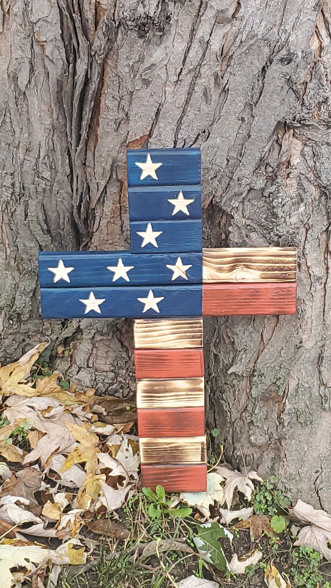 Rustic American Flag Cross - Etsy