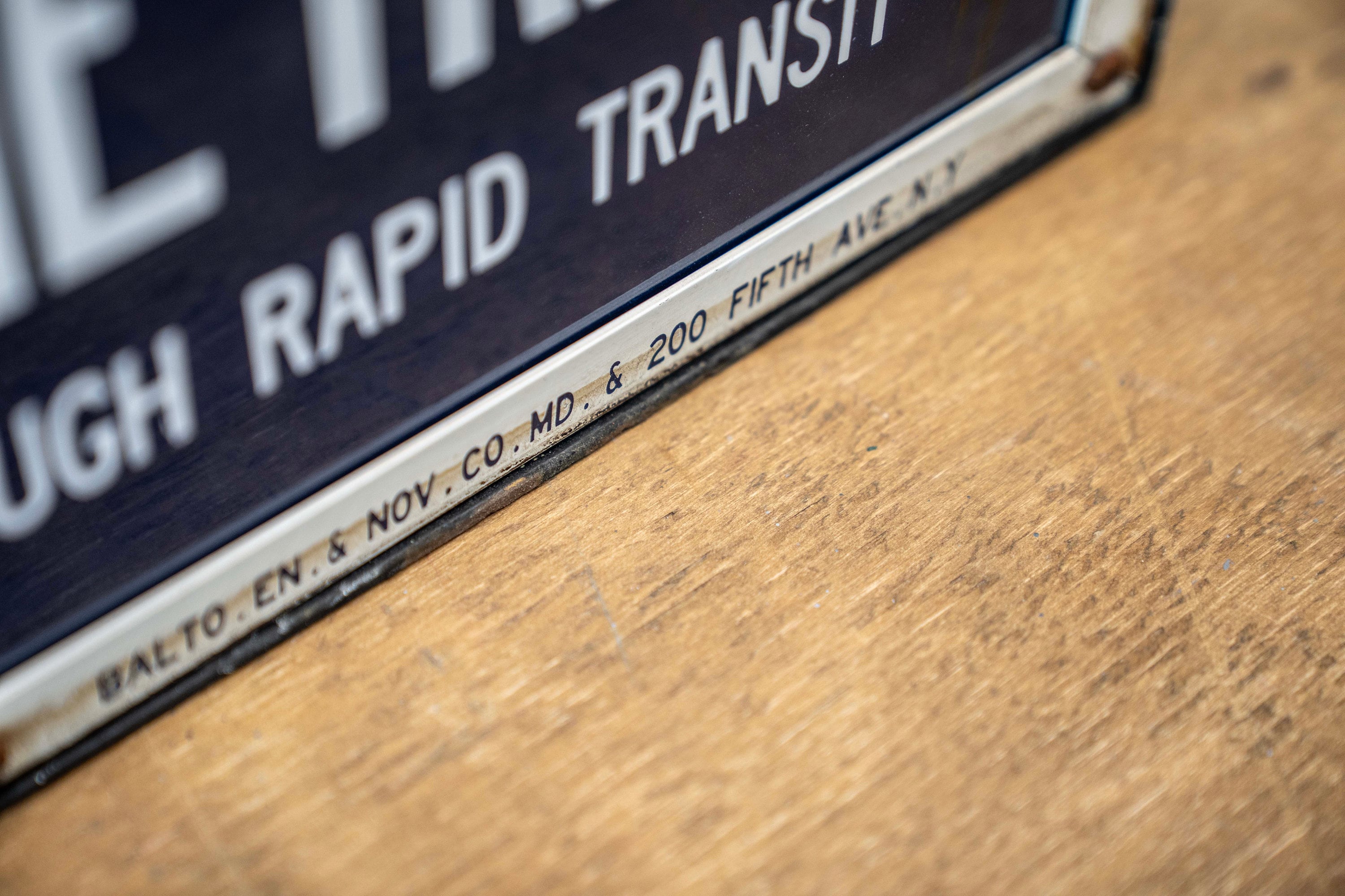 Replica of a 1917 New York City IRT Subway Sign - Vintage