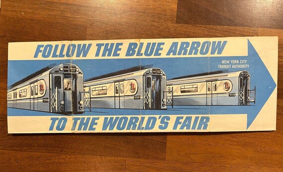 Vintage New York Subway World.s Fair Sign 1964 - Etsy