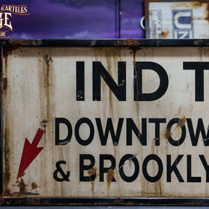 Vintage New Yorker U-Bahn Poster - Retro Urban Dekor - Independents U-Bahn Schild - Industrial Bar Dekor, Retro Dekor