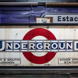 Vintage Under Ground London Sign 1900 125.5x52cm