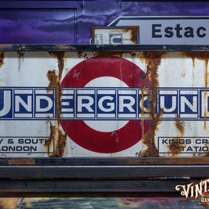 Vintage Under Ground London Sign Rust 1900