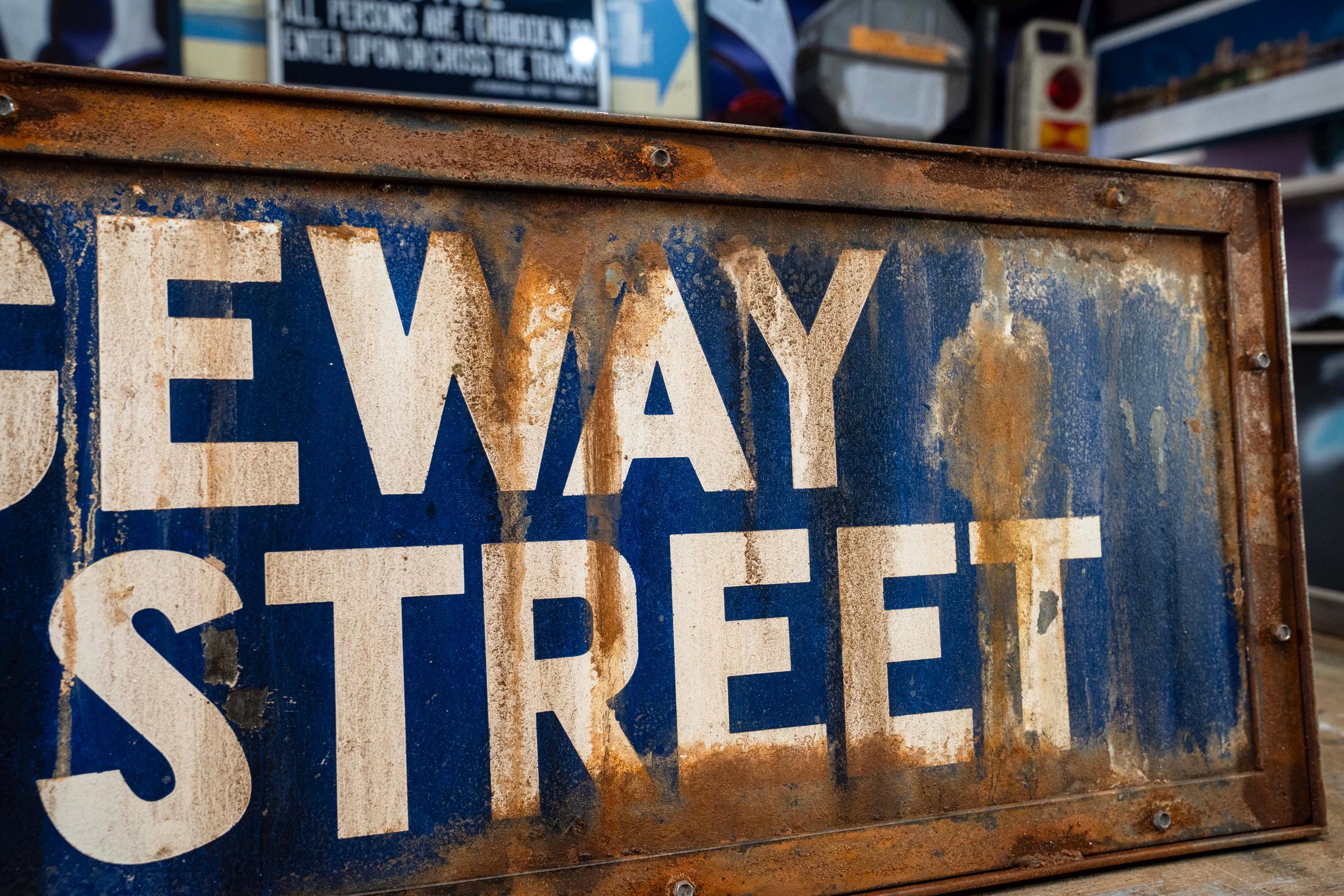 Vintage New York Subway Sign (X2 Signs) - UPTOWN BRONX Subway Sign