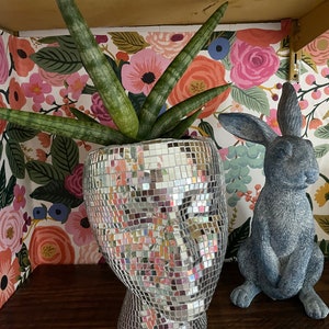 Disco Planter | Disco Head Planter | Disco Face Planter | Indoor Planter | Unique Planter Pot | Disco Decor