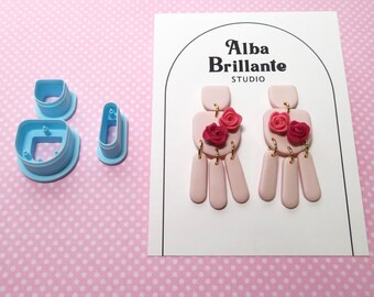Curved Dangle Set | Polymer Clay Cutter, Jewelry Cutter, Dangle Earrings