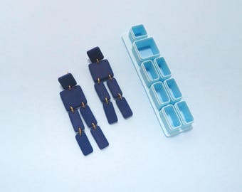 Rectangular Set | Polymer Clay Cutter, Jewelry Cutter, Dangle Earrings, Abstract Cutter