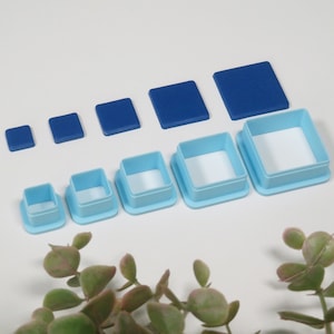 Square | Polymer Clay Cutter, Jewelry Cutter, Geometric Shapes, Basic Shapes, Set of 5 sizes