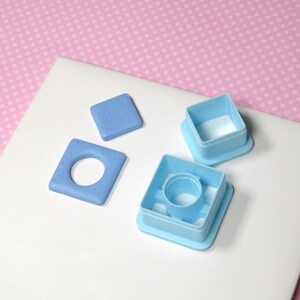 Square Set | 2 Piece set, Polymer Clay Cutter, Jewelry Cutter, Dangle Earrings