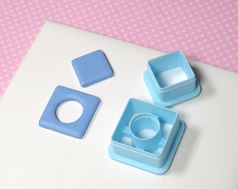 Square Set | 2 Piece set, Polymer Clay Cutter, Jewelry Cutter, Dangle Earrings