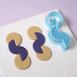 Sustractive Circle Set | 3 Piece Set, Polymer Clay Cutter, Jewelry Cutter, Dangle Earrings, Abstract Cutter