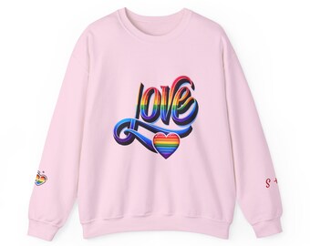 Sudadera personalizada LGBTQ unisex heavy blend Crewneck - Pure Comfort / Acogedora sudadera de poliéster de algodón