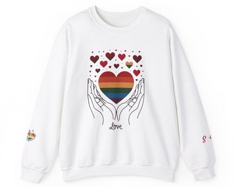 Sudadera personalizada LGBTQ unisex heavy blend Crewneck - Pure Comfort / Acogedora sudadera de poliéster de algodón