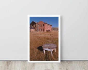 Table. Bodie California, Ghost Town Color Photograph Poster