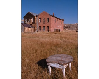 Table. Bodie California, Ghost Town Color Photograph Poster