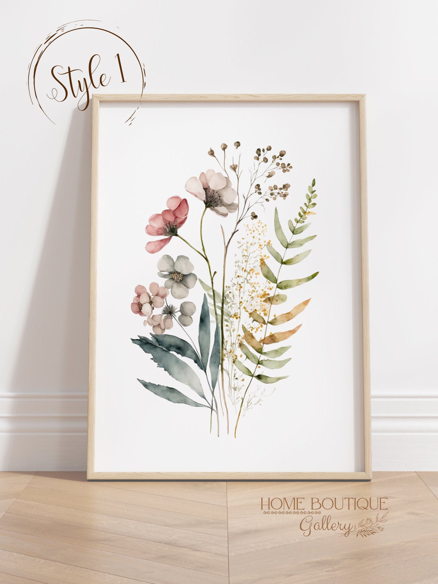 Set of 3 Watercolor Wildflower Print Wildflower Wall Art Prints Wild ...