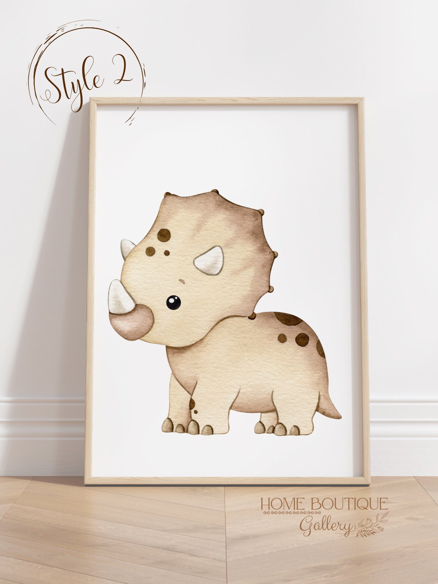 Dinosaur Art Prints Dinosaur Baby Nursery Decor Set of 3 Watercolor ...