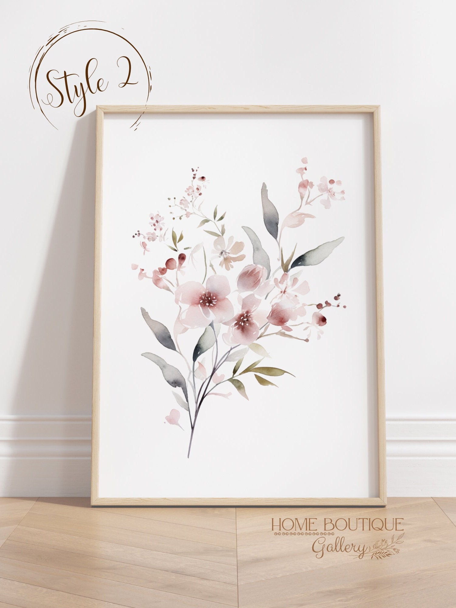 Soft Wildflower Wall Art Prints Wildflower Watercolor Set of 3 Floral ...