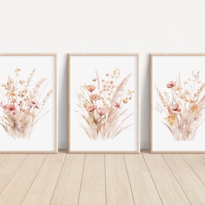 Wildflower Wall Art Prints Wild Floral Print Watercolor Wildflower Prints Wildflower Girl Nursery Decor Wildflower Printing Wildflower Wall
