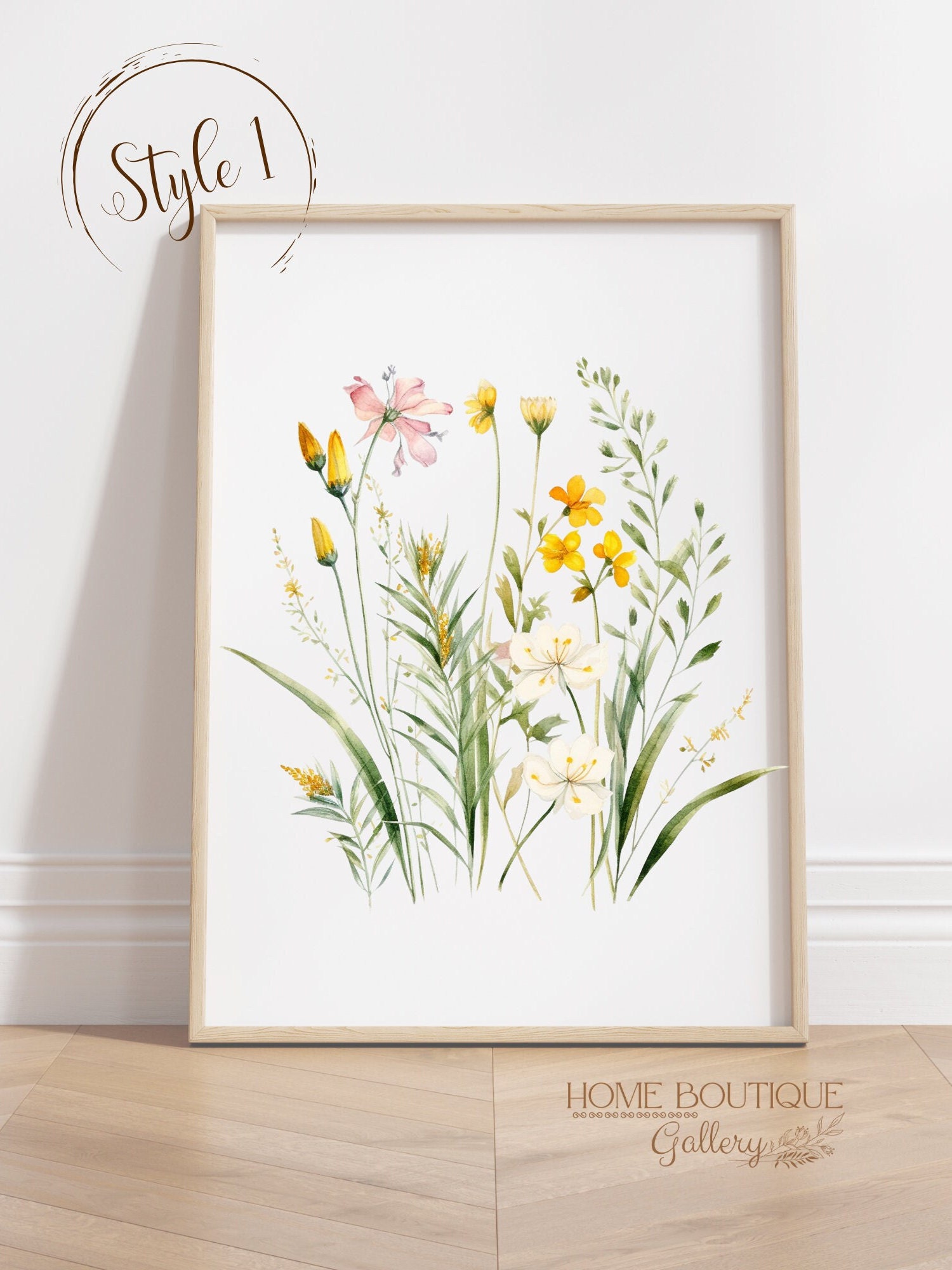Meadow Wildflower Prints Set of 3 Watercolor Wildflower Print Wild ...