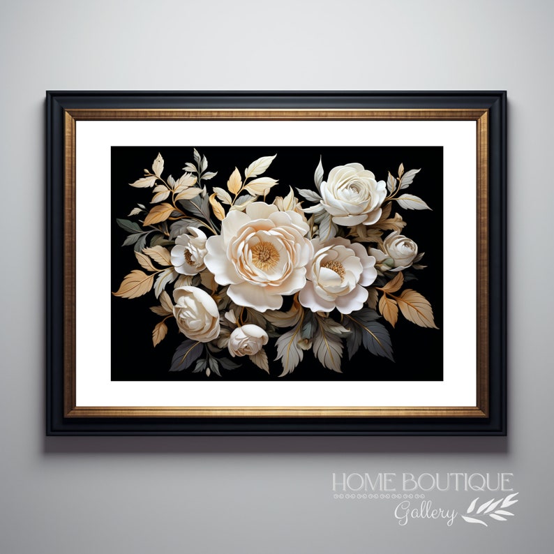 Vintage Roses Wall Art Roses Painting Wall Art Digital - Etsy