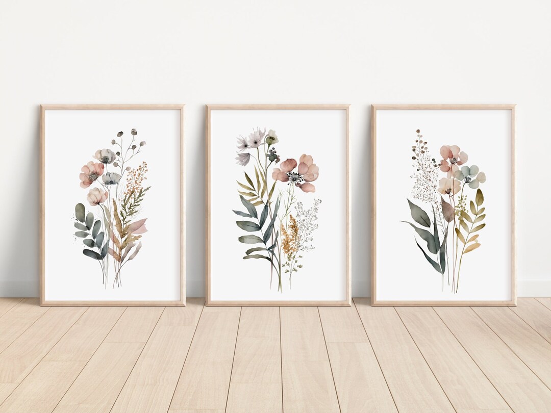 Wildflower Wall Art Print Wildflower Home Decor Wall Art for Living ...