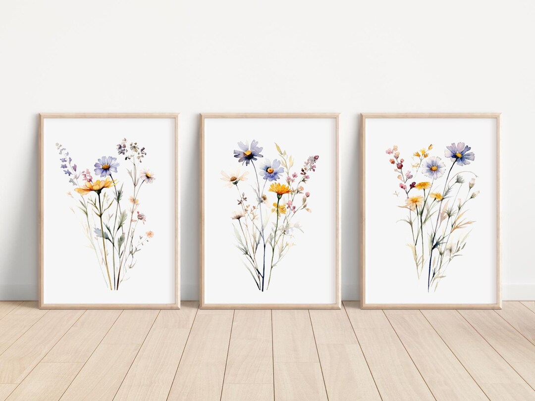Wildflower Watercolor Art Print Wildflower Artwork Wildflower for ...