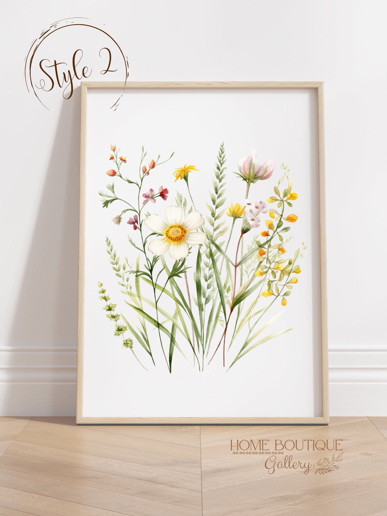 Meadow Wildflower Prints Set of 3 Watercolor Wildflower Print Wild ...