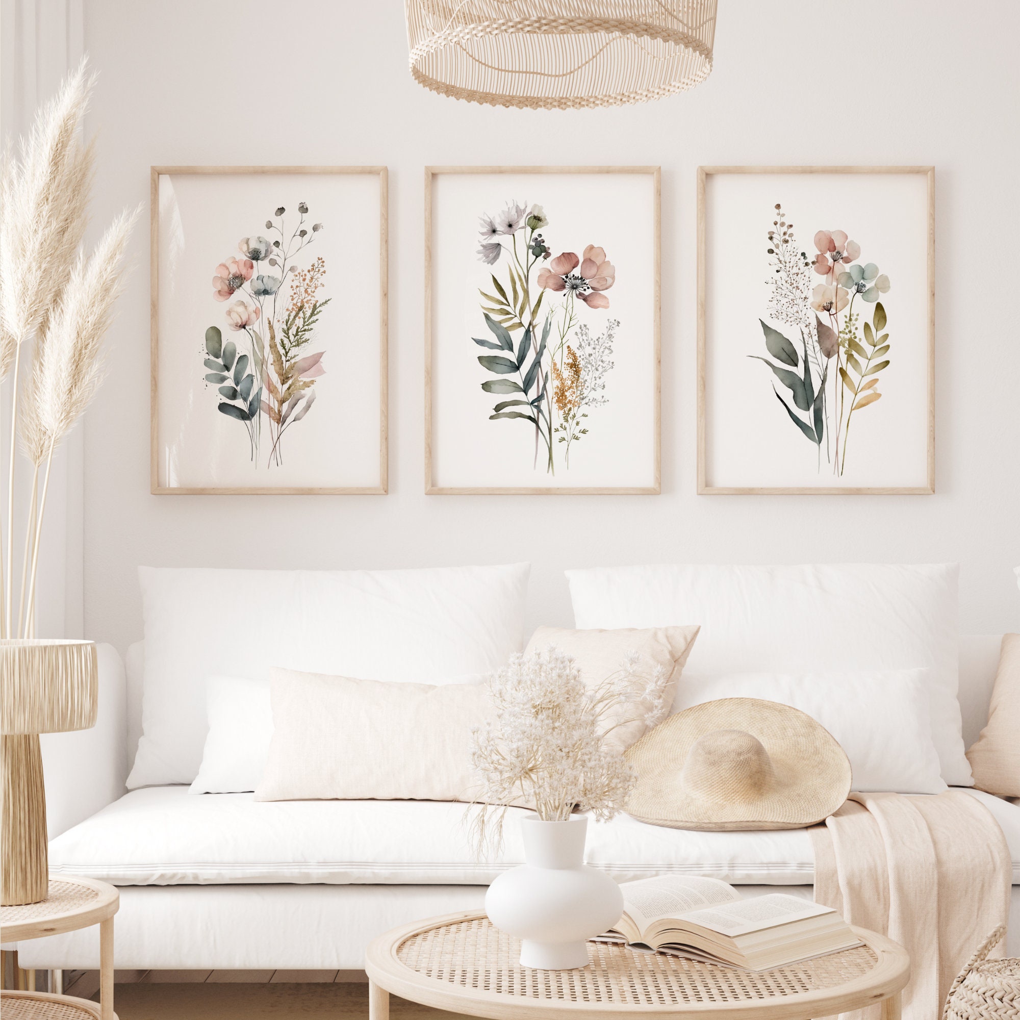 Wildflower Wall Art Print Wildflower Home Decor Wall Art for Living ...