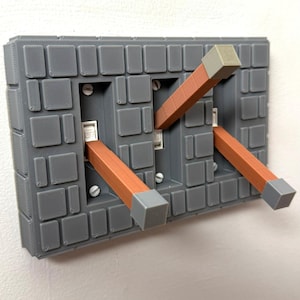 Mine Light Switch Cover – Gamer Craft Printed Wall Plate, Gaming Room Decor WP-20, Includes Screws, Made In USA