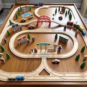 Custom wooden train track sign personalized name nursery decor gift birthday train station accessory room display toddler baby shower gift