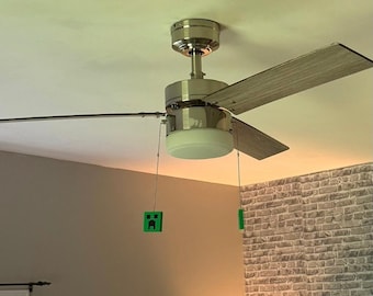 Ceiling fan pull decor kid bedroom mining game bedroom decor retro plumbing brothers theme catching game decor unique game room accessory