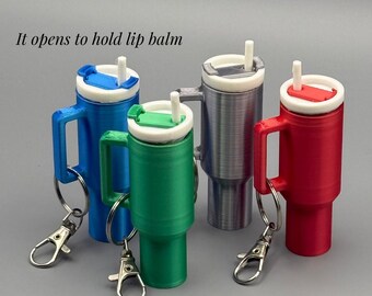 Lip Balm Holder Tumbler Charm Bag Accessory Keychain Purse Pendant Jewelry Gift Birthday Present Idea Minimalist Aesthetic Skin Care Tool