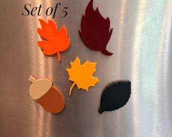 Koelkastmagnetenset met herfstbladeren, ideaal als cadeau voor de leraar, herfstdecoratie voor de keuken, kantoorarchiefkast, leuk presentje voor een feestje, gezellige bureau-organisatie