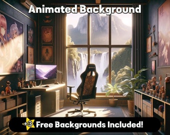 Animated Background | Animated Wallpaper | Vtuber bedroom | Twitch Overlay | Vtuber Stream Background | Comfy Background | Cozy Background