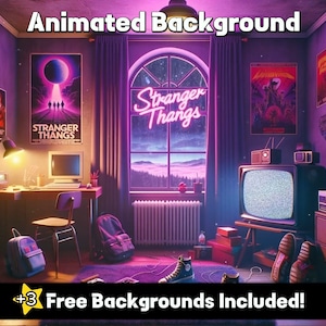 ANIMATED BACKGROUND | Cozy 80s nostalgia Bedroom | Looped Vtuber Twitch Stream Overlay | Cozy Lofi Ambience | Zoom Background | Comfy Room