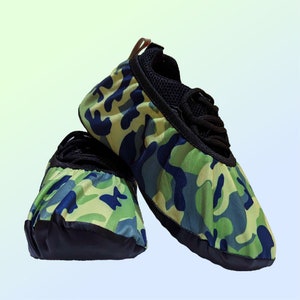 Reusable Shoe Covers (Non-slip) - Camo Print - for Kids and Adults