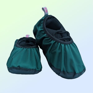 Reusable Shoe Covers (Non-slip) - Forest Green Print - for Kids and Adults