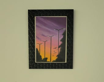 Sunset Grace Original Oil Pastel Painting