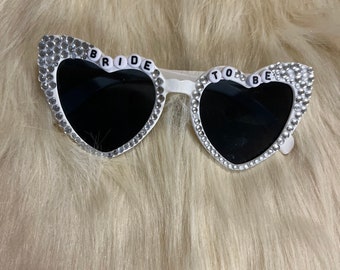 Bride sunglasses, heart sunglasses, custom sunglasses, wedding sunglasses, bridal sunglasses