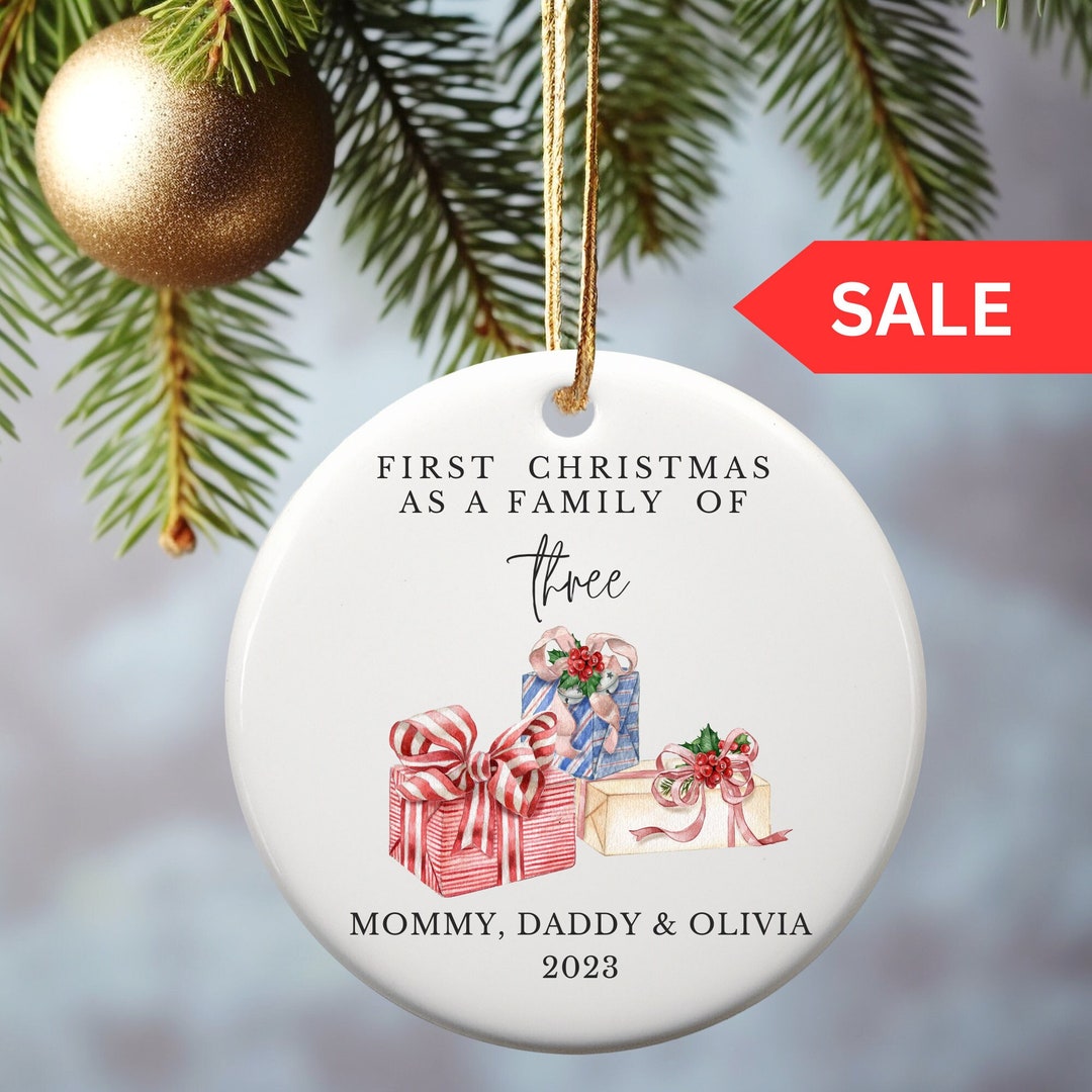 Family Of Three Christmas Ornaments 