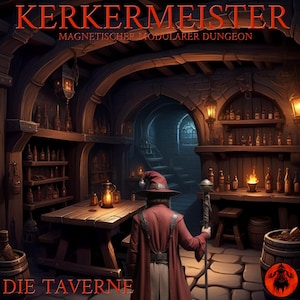 Magnetische Dungeon Tiles Starterset Taverne 100 Teile Geschenk für Dungeon Master Pen and Paper Zubehör für RPG Fantasy Abenteuer