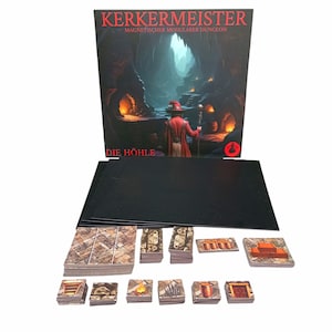 Magnetischer modularer  Dungeon Starterset Höhle 100 Teile Dungeonmaster Geschenk Weihnachten  Pen and Paper D&D DSA für Spielleiter