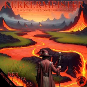 Magnetische Dungeon Tiles Erweiterung Lavafluss 70 Teile für D&D Tabletop Spiele und aufregende Rollenspiel Szenarien ideales Geschenk