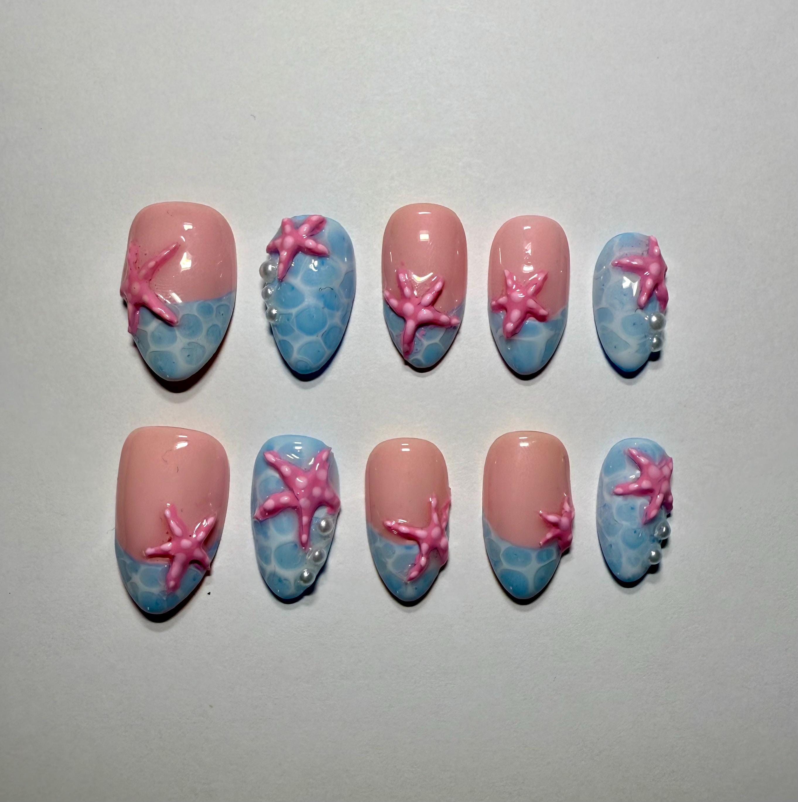 Nail inspo pink - Etsy België, image size:2725x2739