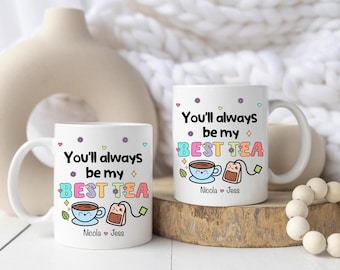 Best Friend Tea Mug, Friendship Gift, Ceramic Coffee Cup