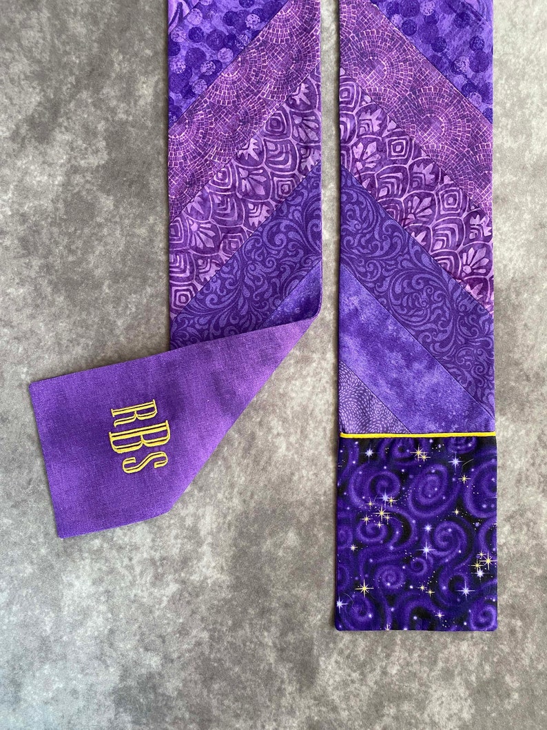 Rbs Pattern Custom Purple Clergy Stole, Advent Pastor Gift, Handmade - Etsy