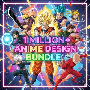 1 Million+ Anime Design Bundle | Transparent Anime Clipart, PNG, SVG, Digital Download, Anime T-Shirt Designs,  Best Anime Pack