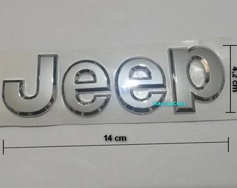 STEMMA JEEP cromato RENEGADE compass adesivo in abs ottima qualità logo fregio!!